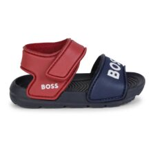 BOSS - Sandale cu velcro si aspect contrastant