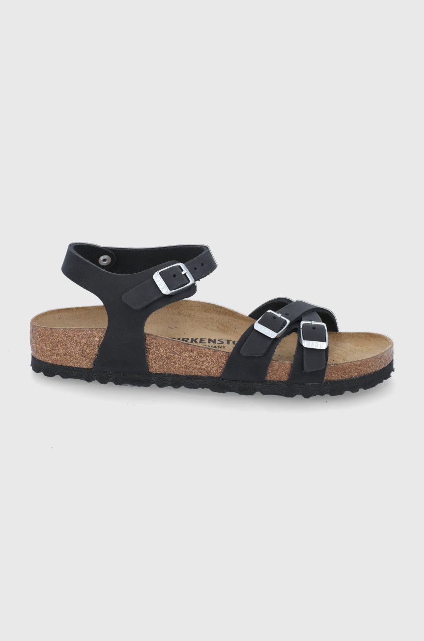 Birkenstock Sandale de piele Kumba femei, culoarea negru 1 Birkenstock Sandale de piele Kumba femei