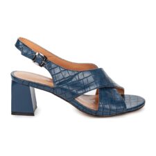 KEDDO - Sandale de piele ecologica cu toc inalt si model piele de reptila