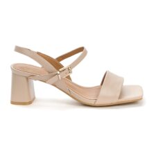 KEDDO - Sandale din piele ecologica cu toc masiv