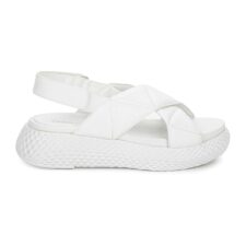 KEDDO - Sandale wedge uni de piele ecologica