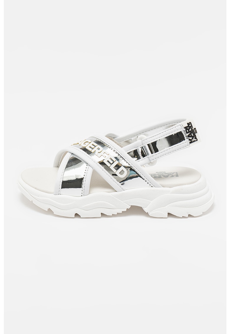 Karl Lagerfeld - Sandale cu velcro si logo 1 Karl Lagerfeld - Sandale cu velcro si logo