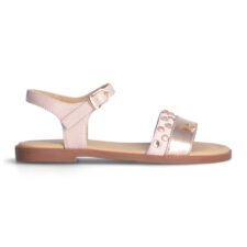 Leather Sandale cu strasuri