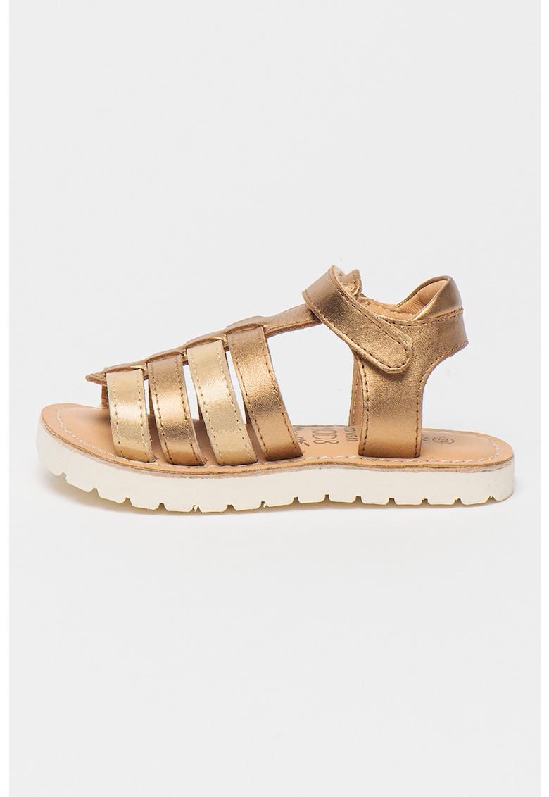 Mod 8 kids - Sandale de piele cu design cu barete multiple si velcro 1 Mod 8 kids - Sandale de piele cu design cu barete multiple si velcro