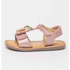 Mod 8 kids - Sandale de piele cu velcro si margele