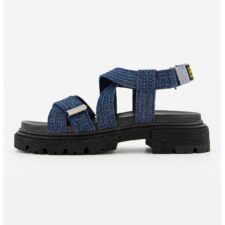 Raw - Sandale din denim cu toc masiv Xinva