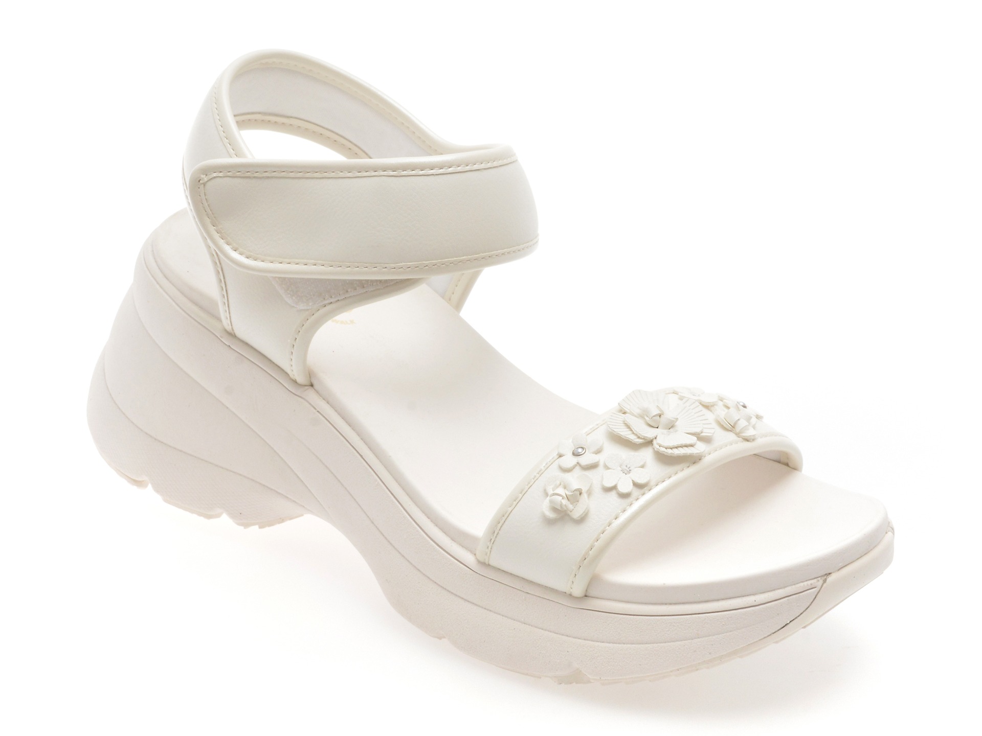 Sandale ALDO albe, CAMOMILLE 100, din piele ecologica 1 Sandale ALDO albe