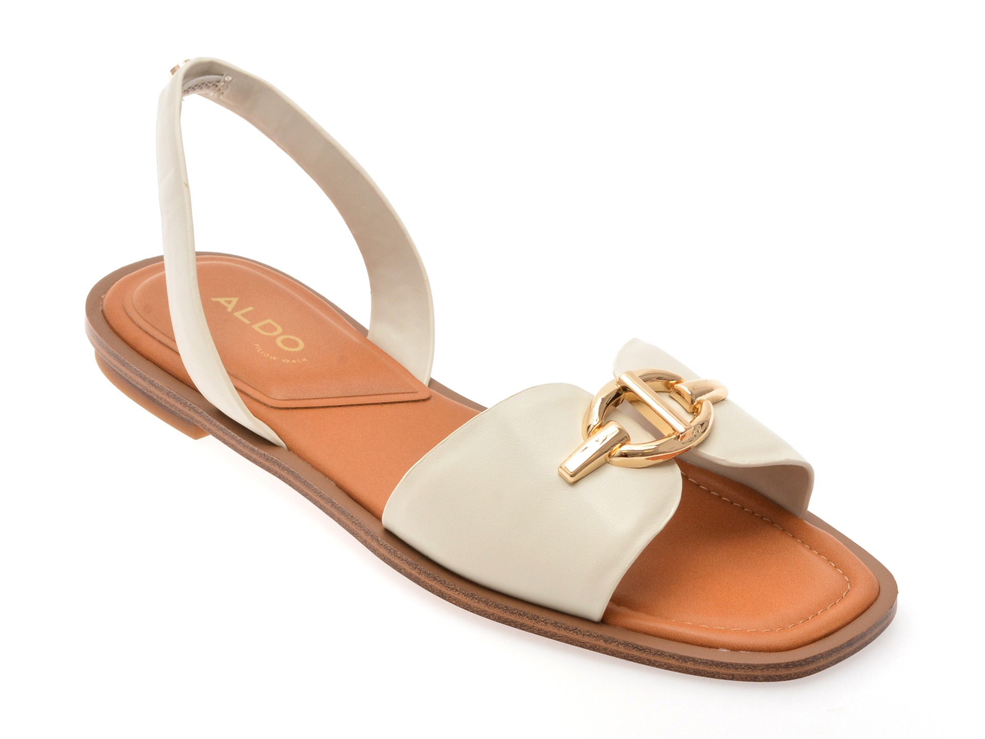 Sandale ALDO albe, GOASSI 121, din piele ecologica 1 Sandale ALDO albe