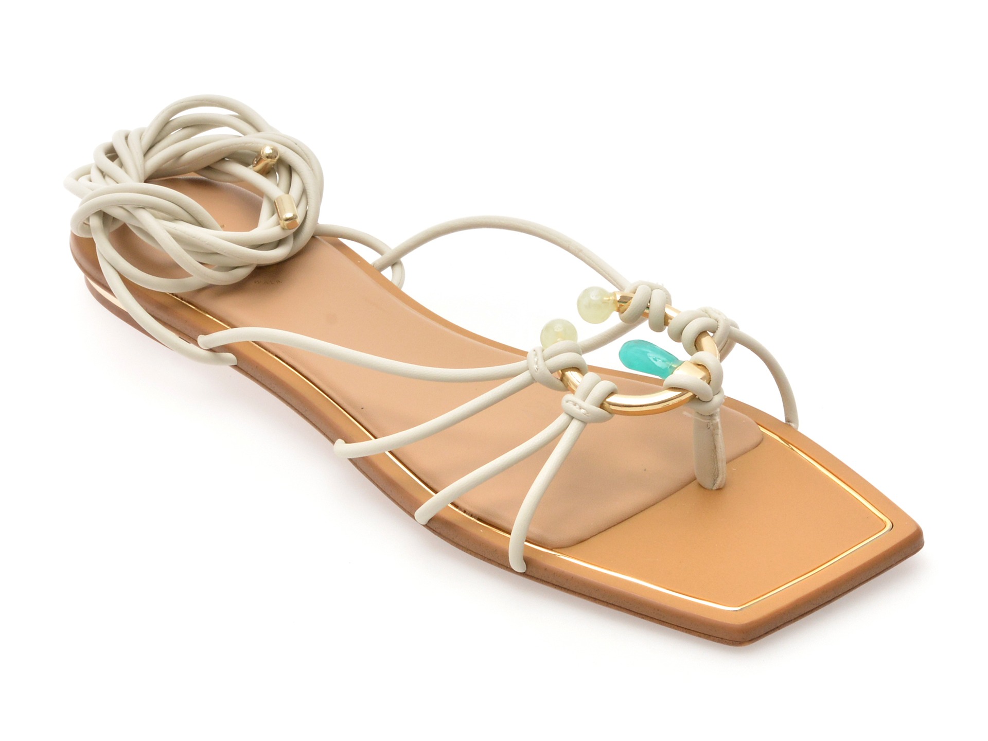 Sandale ALDO albe, NIRENA 121, din piele ecologica 1 Sandale ALDO albe