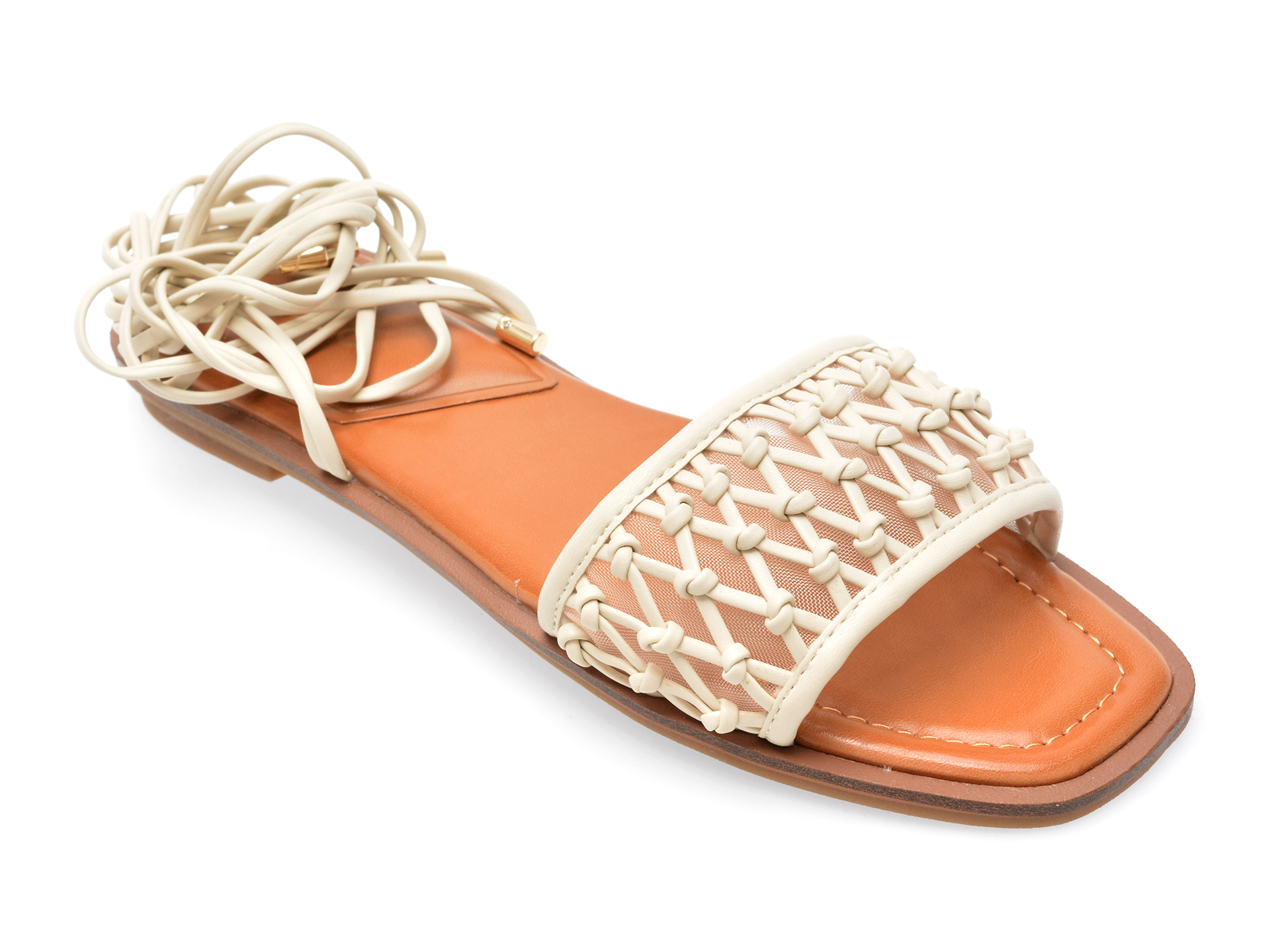 Sandale ALDO albe, SEAZEN110, din piele ecologica 1 Sandale ALDO albe