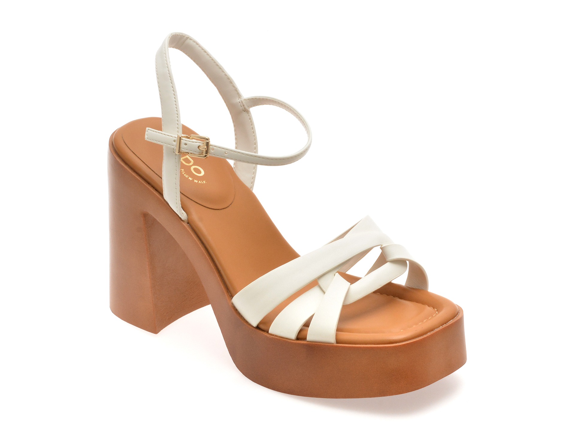 Sandale ALDO albe, SOLENIA 100, din piele ecologica 1 Sandale ALDO albe