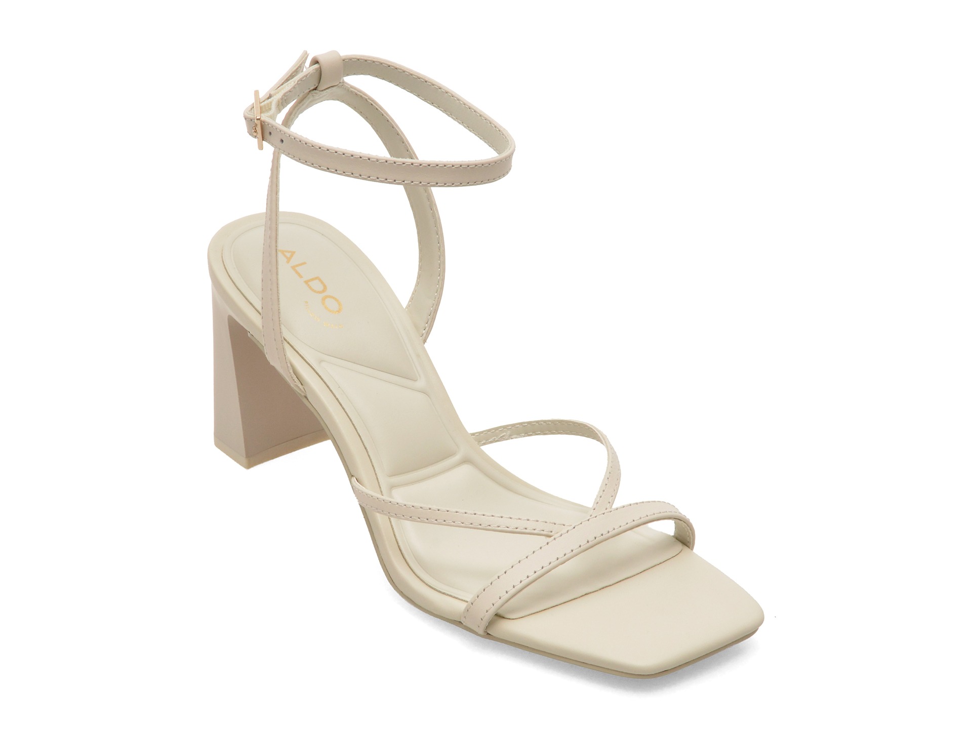 Sandale ALDO albe, STELLARE 121, din piele naturala 1 Sandale ALDO albe
