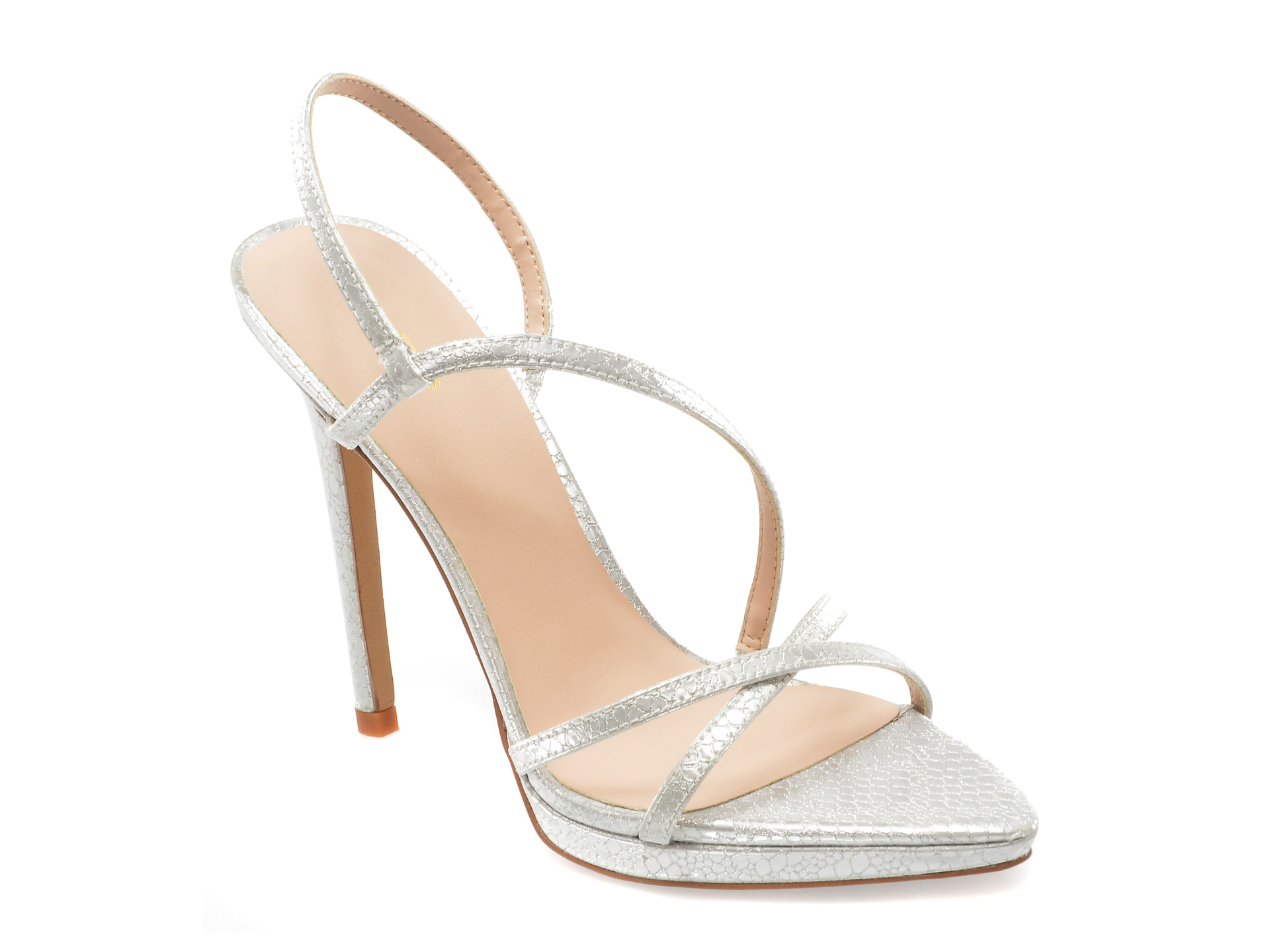 Sandale ALDO argintii, RESURGE040, din piele ecologica 1 Sandale ALDO argintii