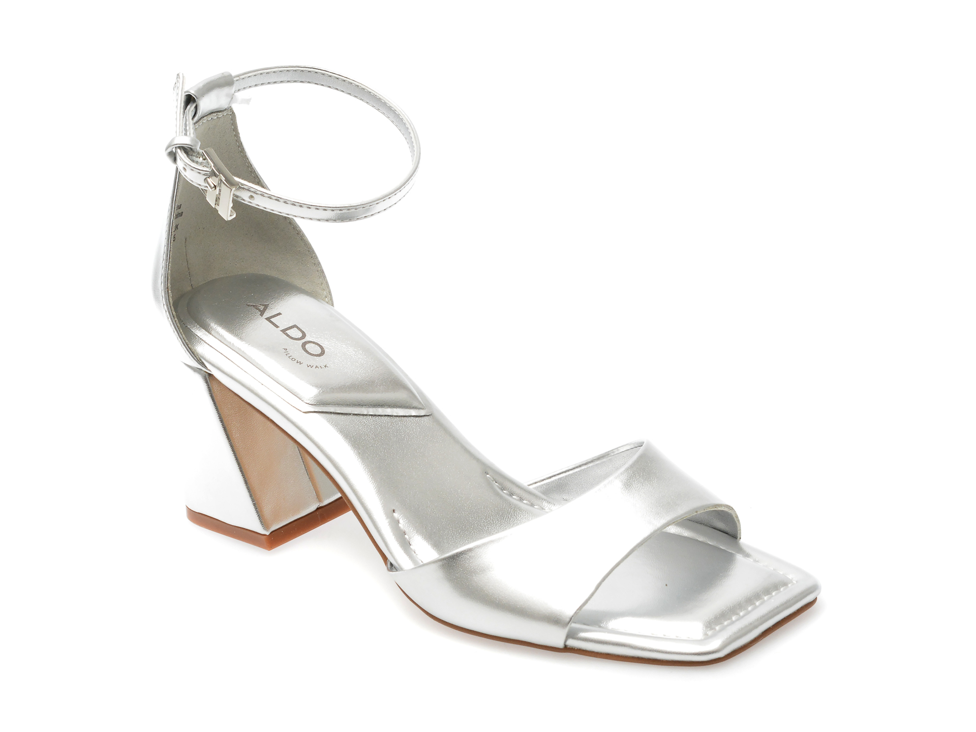 Sandale ALDO argintii, SAFDIE040, din piele ecologica 1 Sandale ALDO argintii