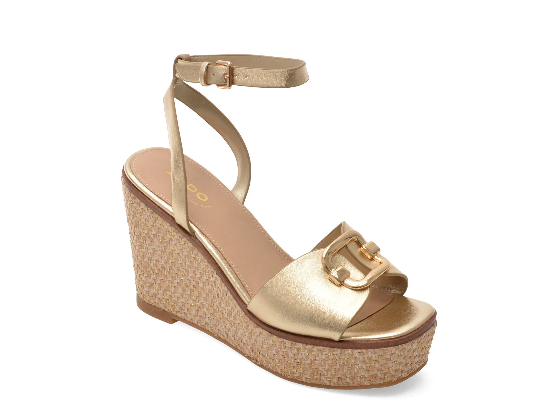 Sandale ALDO aurii, CARRABRIRIA 711, din piele ecologica 1 Sandale ALDO aurii