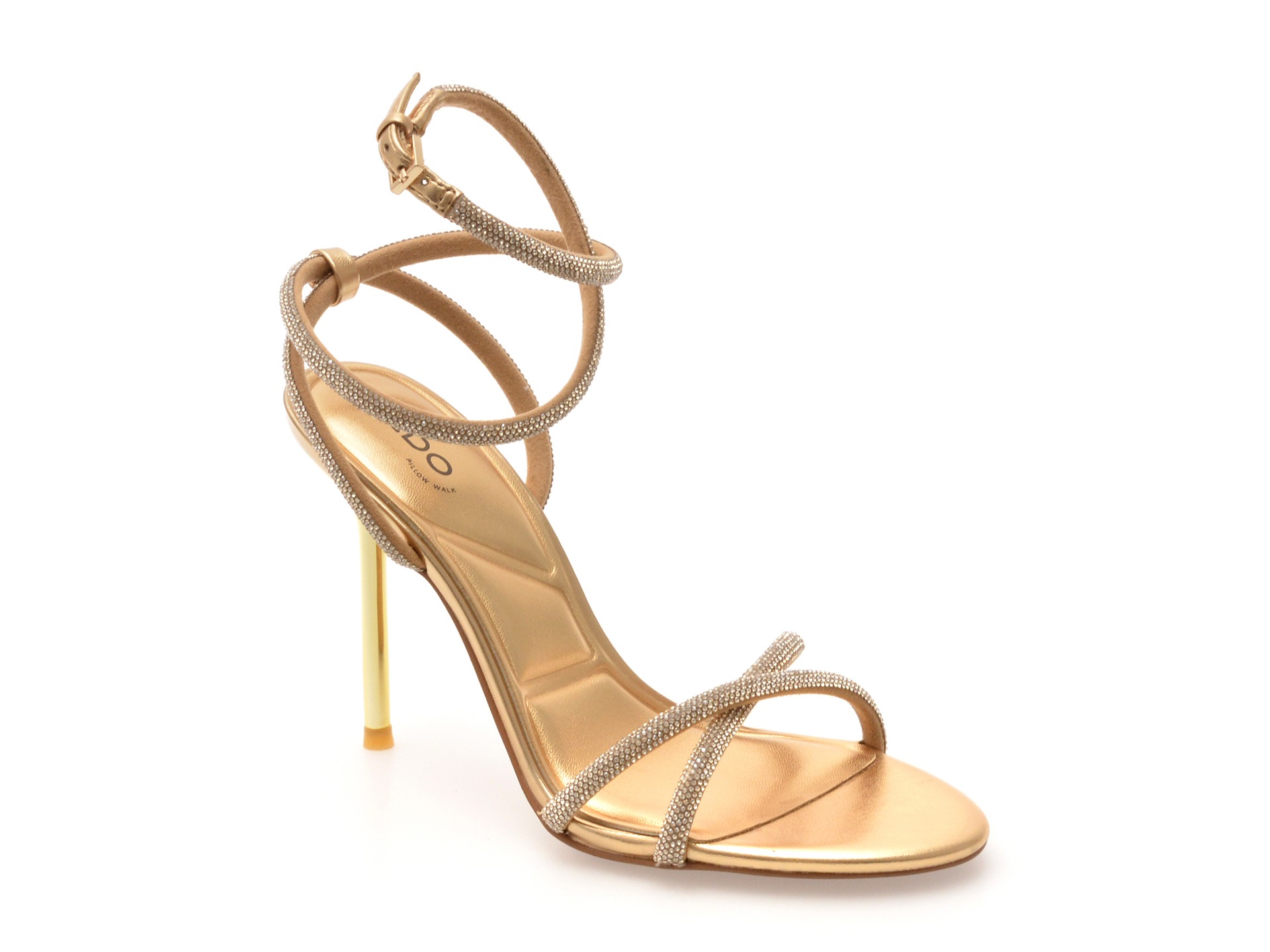 Sandale ALDO aurii, MANAELDEN 715, din material textil 1 Sandale ALDO aurii