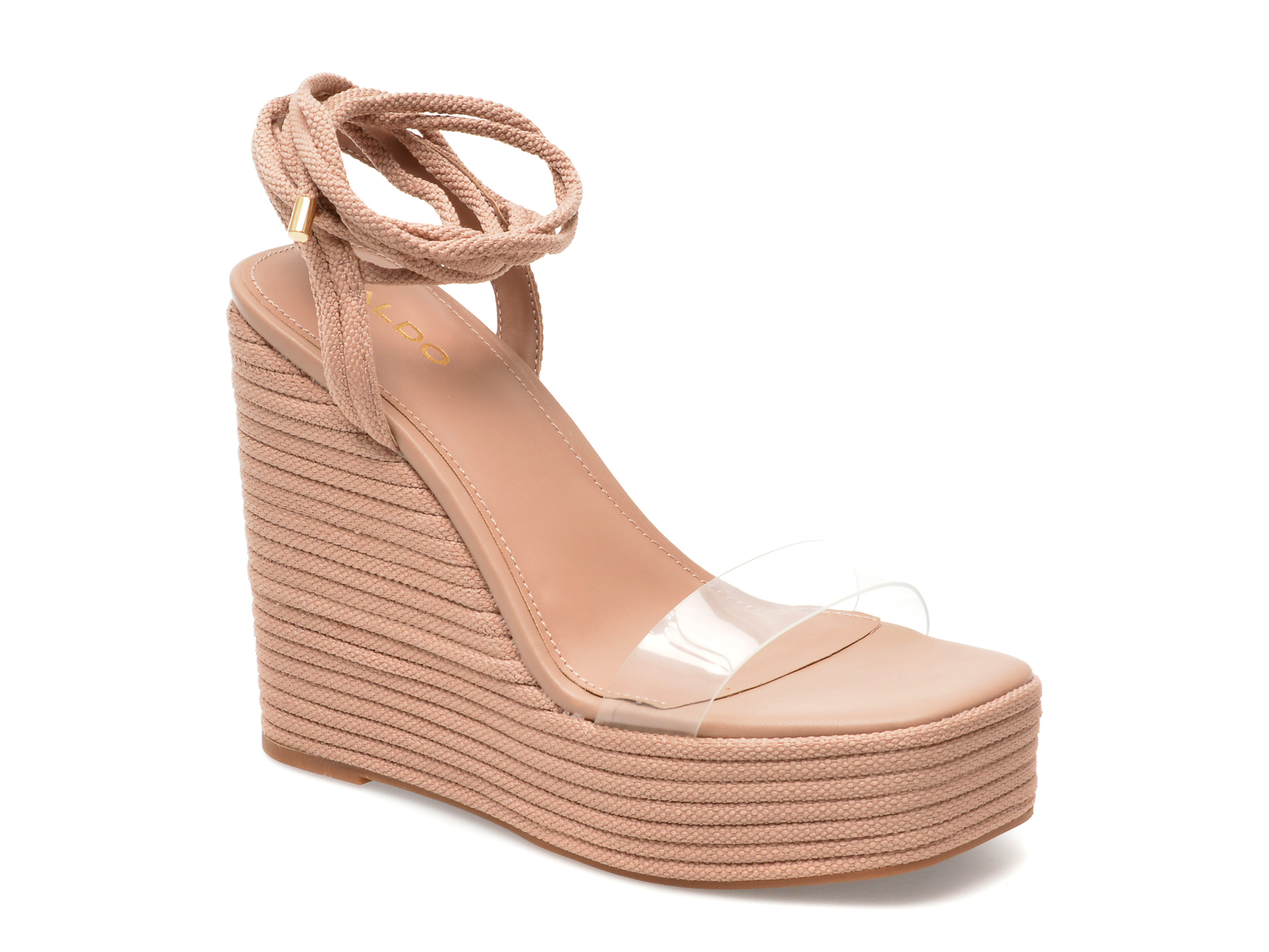 Sandale ALDO maro, DEVONTERIEL260, din material textil 1 Sandale ALDO maro