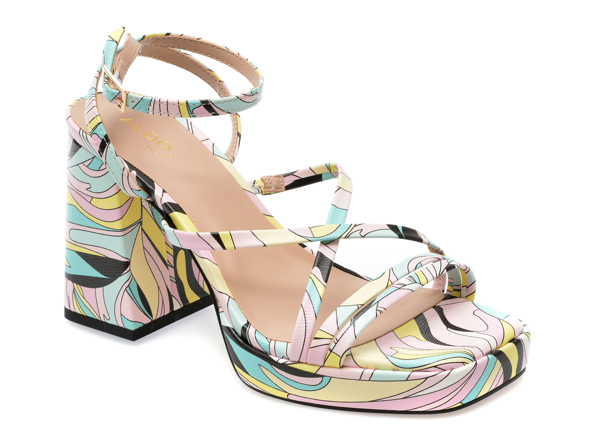 Sandale ALDO multicolor, TAIA963, din piele ecologica 1 Sandale ALDO multicolor