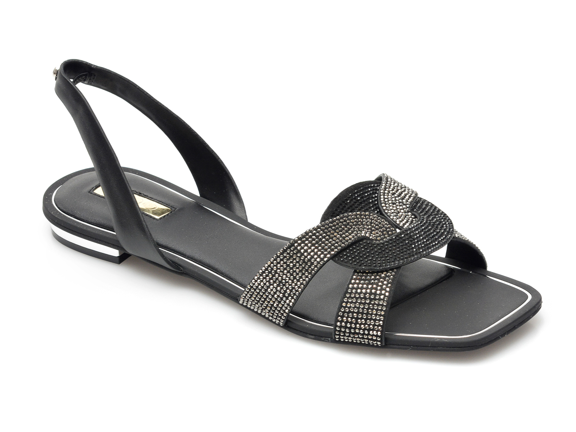 Sandale ALDO negre, ANSON001, din piele ecologica 1 Sandale ALDO negre