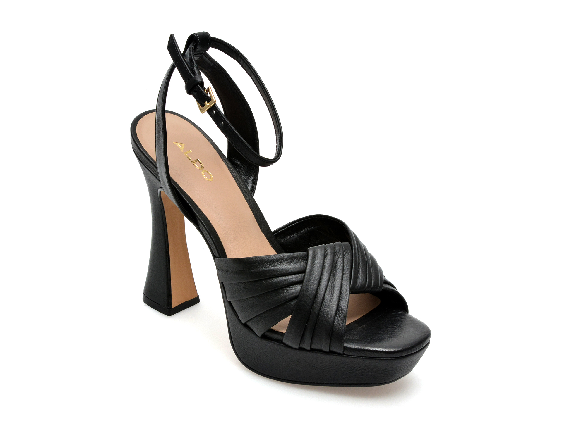 Sandale ALDO negre, BIDISH001, din piele naturala 1 Sandale ALDO negre