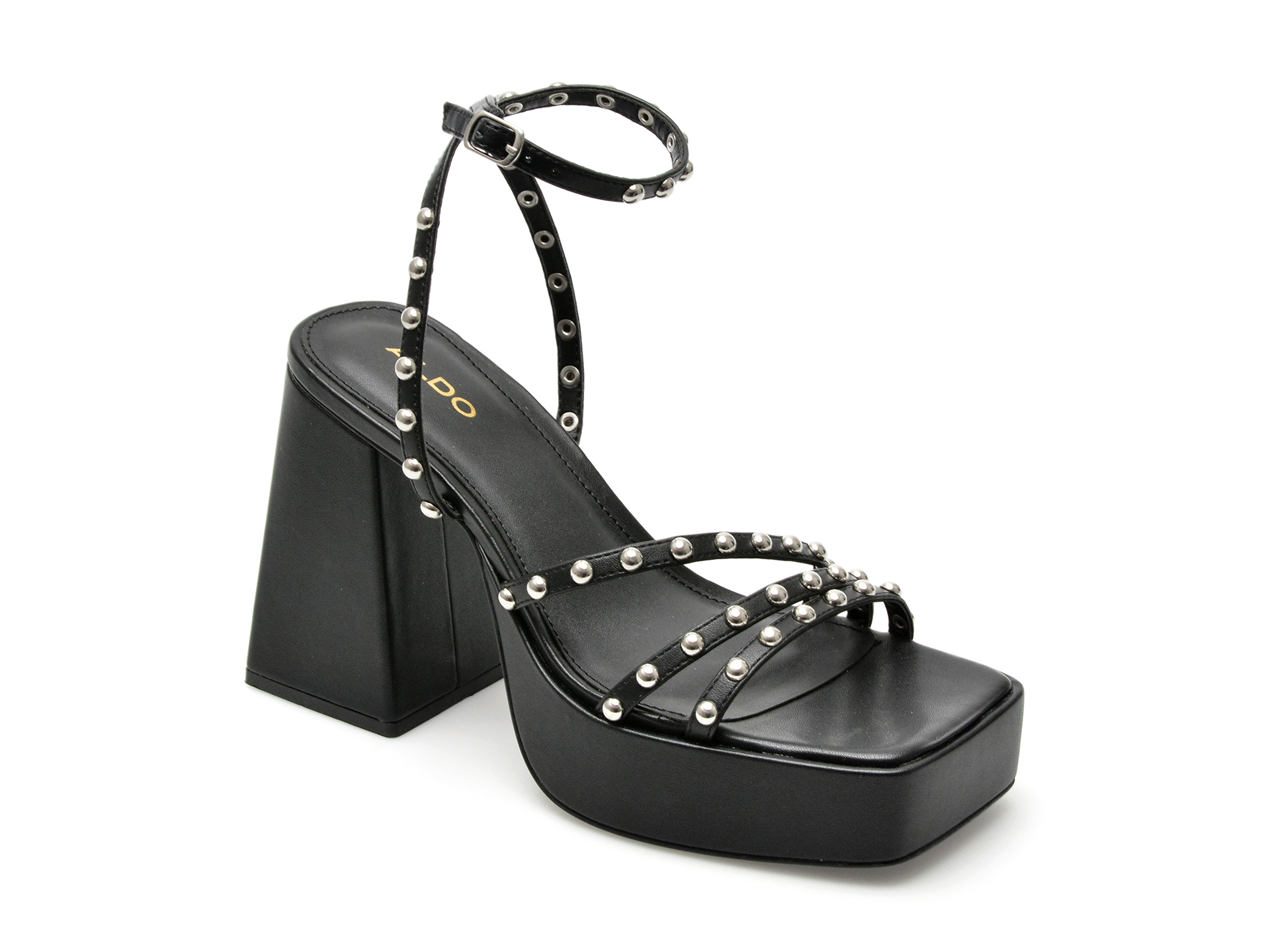 Sandale ALDO negre, LANDABRIVER007, din piele ecologica 1 Sandale ALDO negre