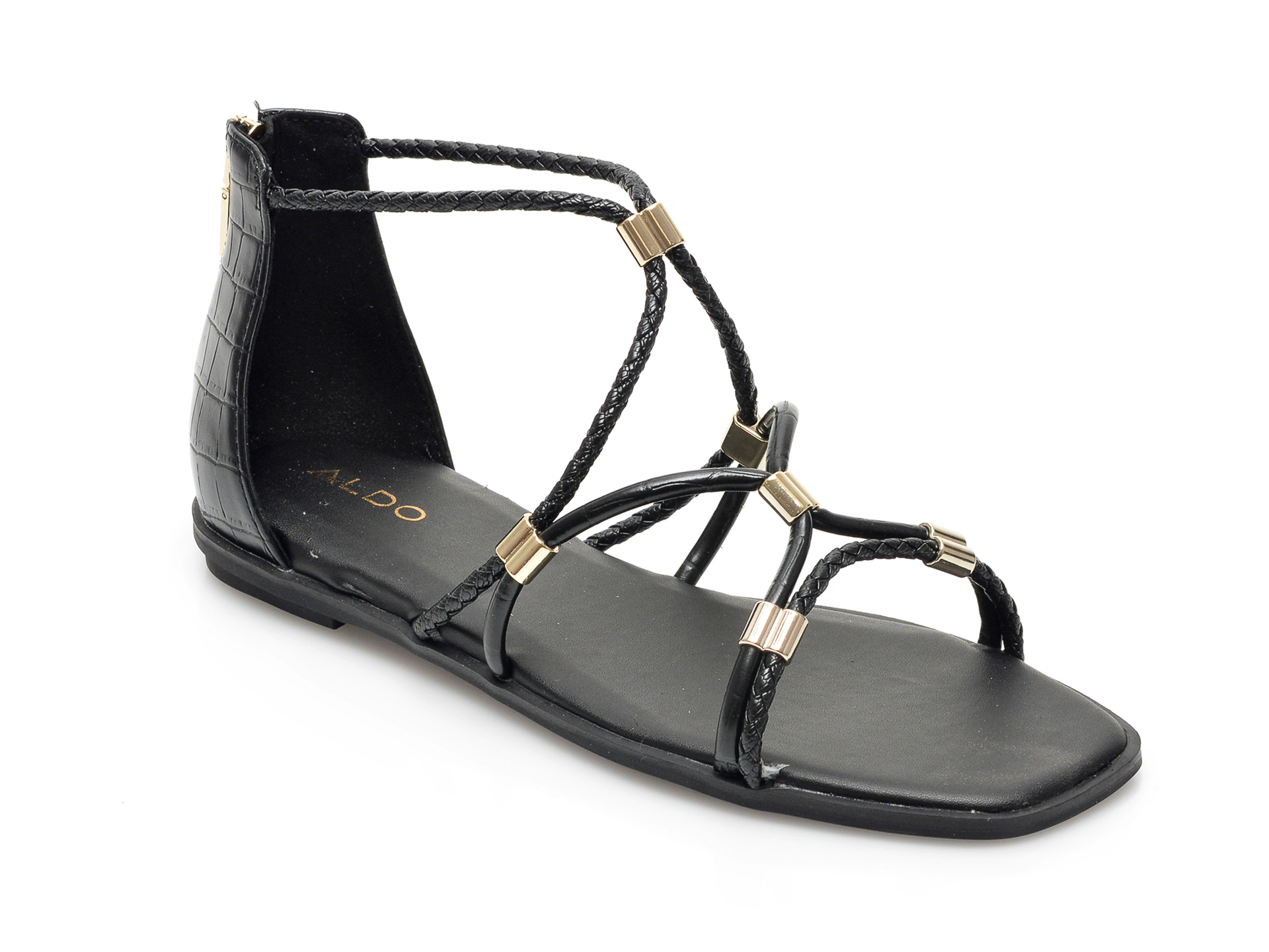 Sandale ALDO negre, OCERIWENFLEX007, din piele ecologica 1 Sandale ALDO negre