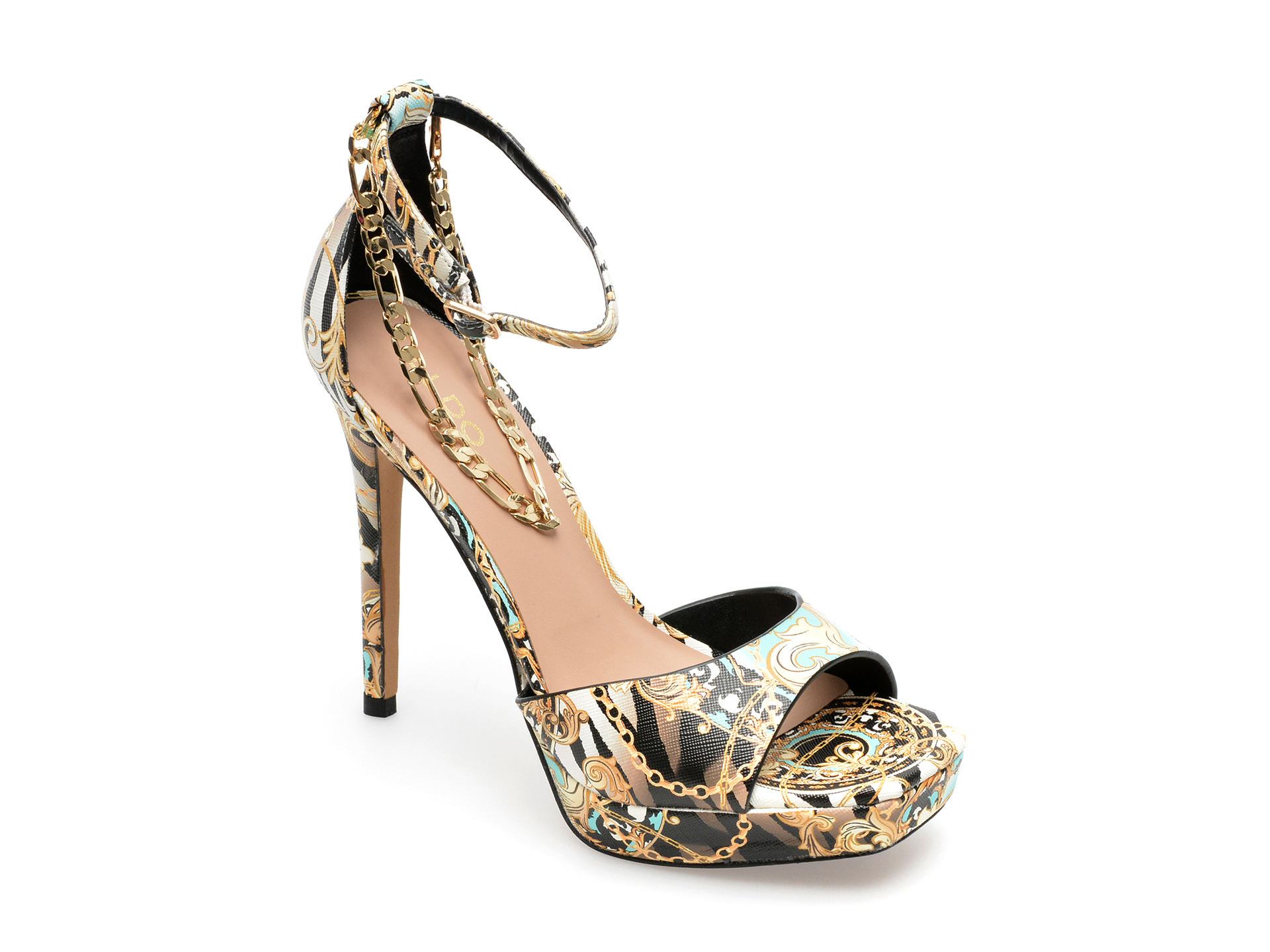 Sandale ALDO negre, PRISILLA968, din piele ecologica 1 Sandale ALDO negre