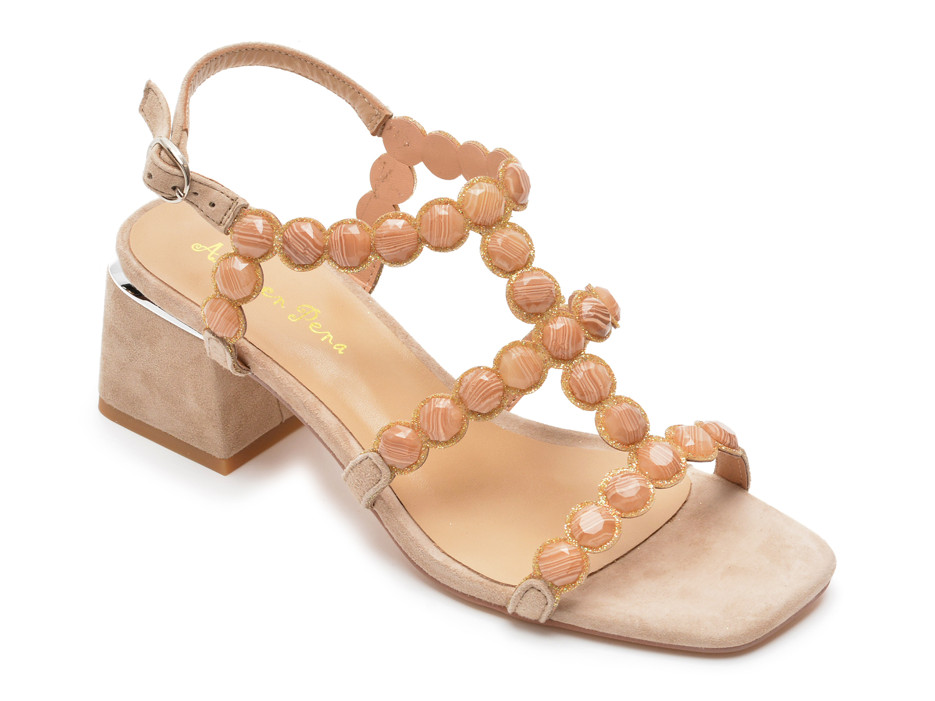 Sandale ALMA EN PENA bej, 374, din piele intoarsa 1 Sandale ALMA EN PENA bej