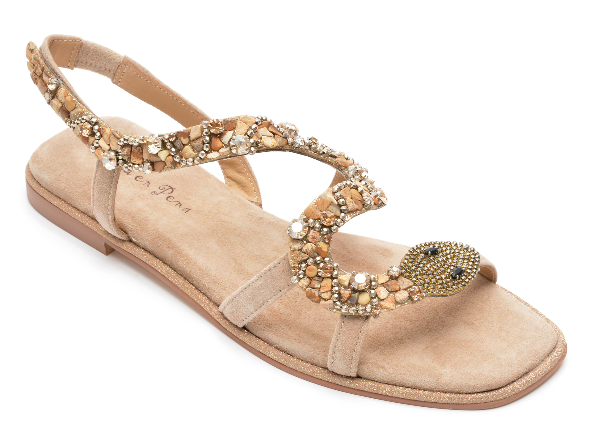 Sandale ALMA EN PENA bej, 475, din piele intoarsa 1 Sandale ALMA EN PENA bej