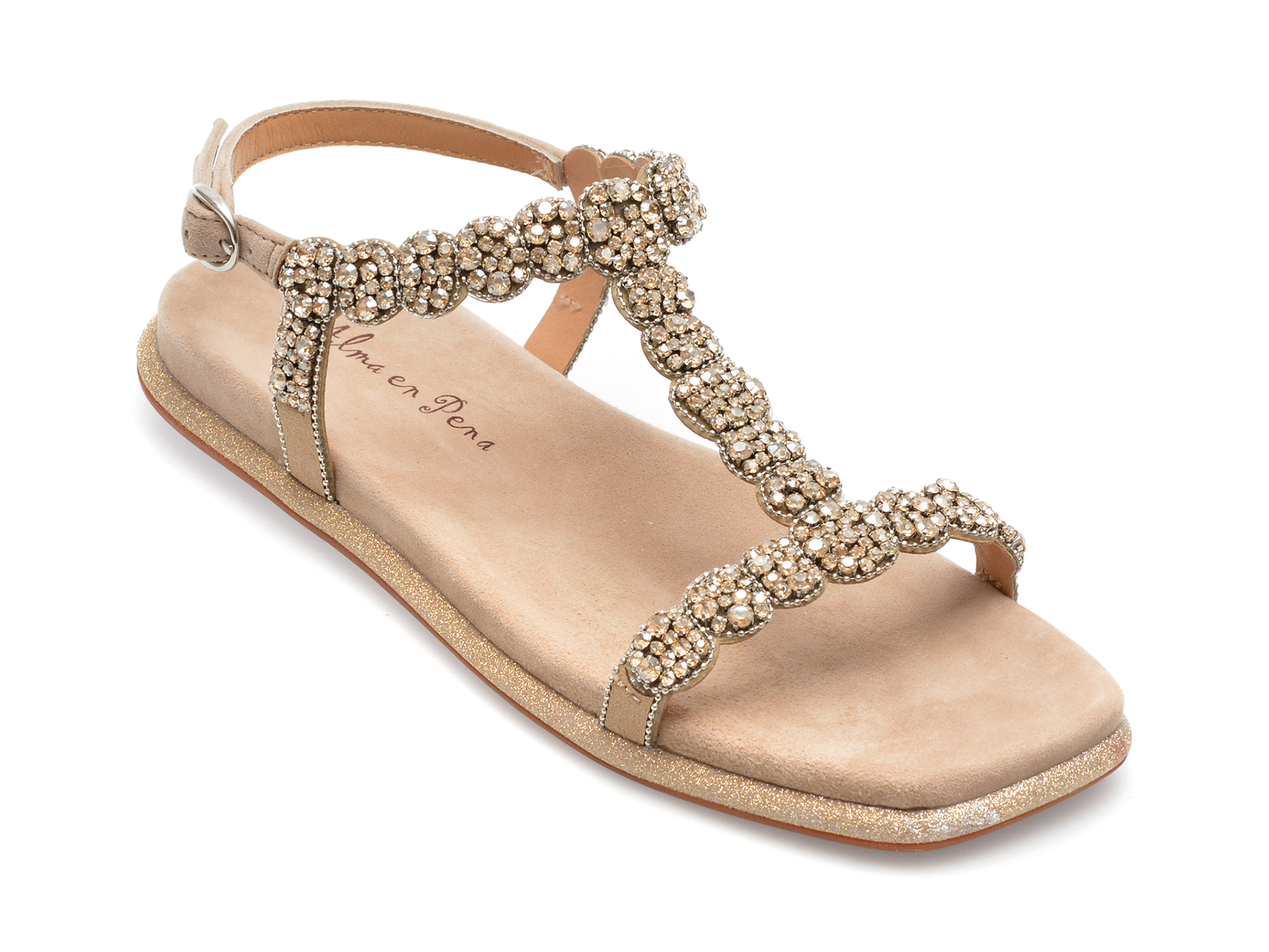 Sandale ALMA EN PENA gri, 384, din piele intoarsa 1 Sandale ALMA EN PENA gri