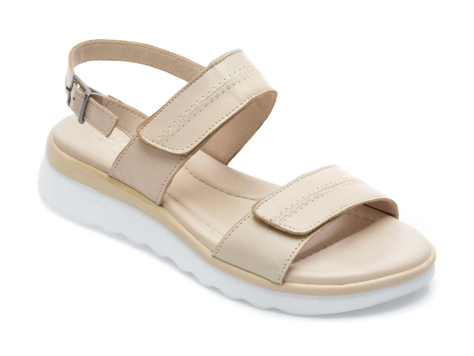 Sandale ANNA LUCCI bej, 4516, din piele naturala 1 Sandale ANNA LUCCI bej