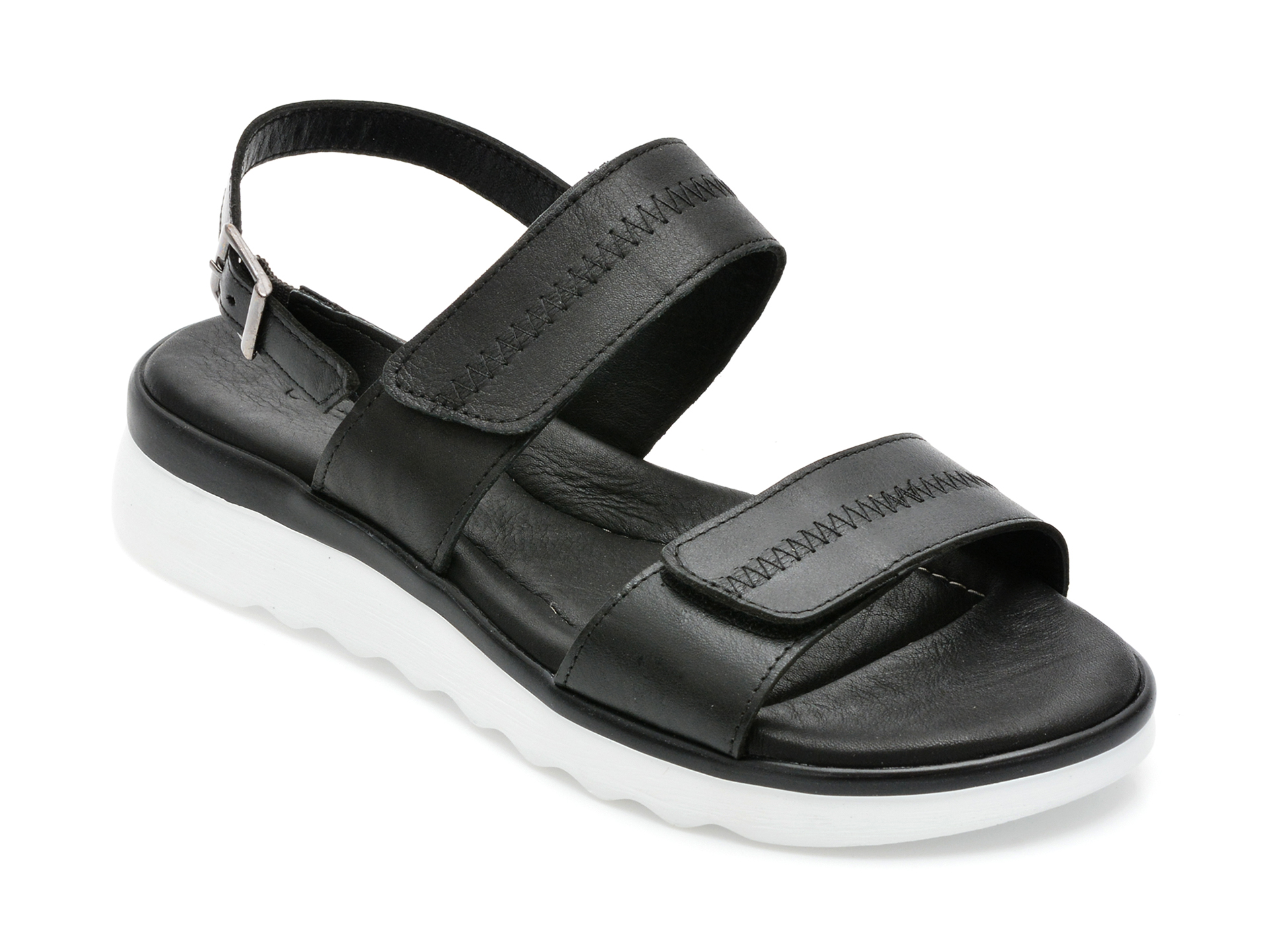 Sandale ANNA LUCCI negre, 4516, din piele naturala 1 Sandale ANNA LUCCI negre