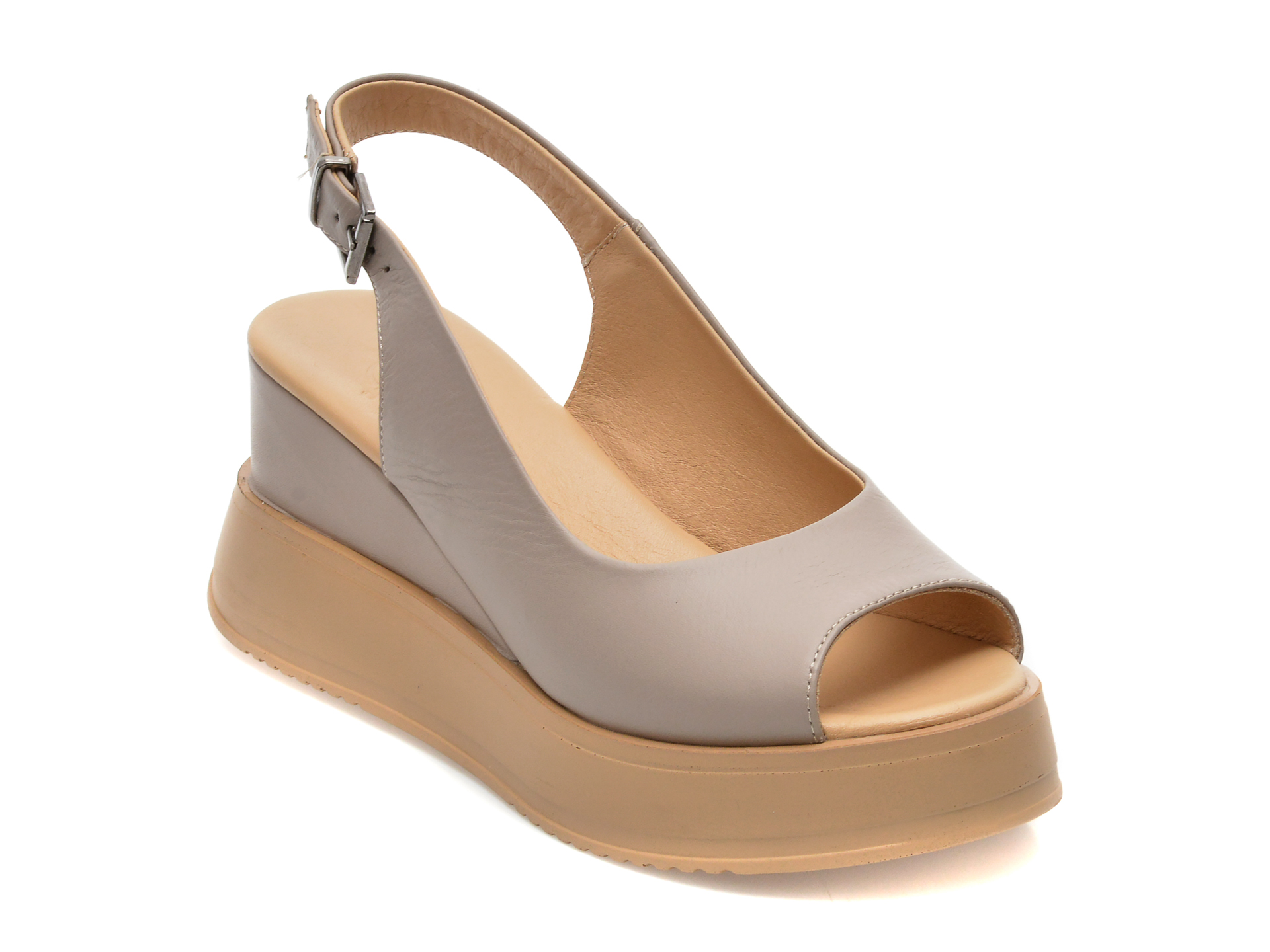 Sandale AQUAMARINE gri, 30042, din piele naturala 1 Sandale AQUAMARINE gri