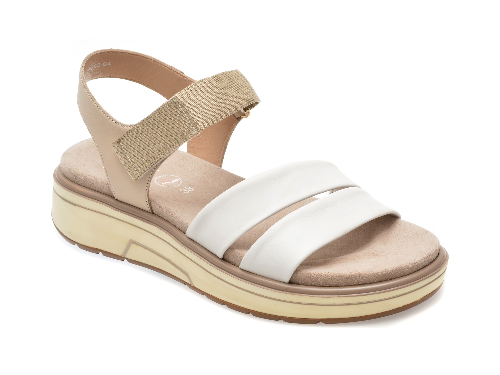 Sandale ARA albe, 20205, din piele naturala 1 Sandale ARA albe