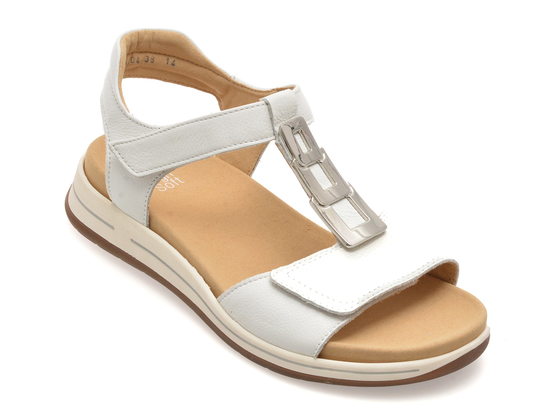 Sandale ARA albe, 34804, din piele naturala 1 Sandale ARA albe