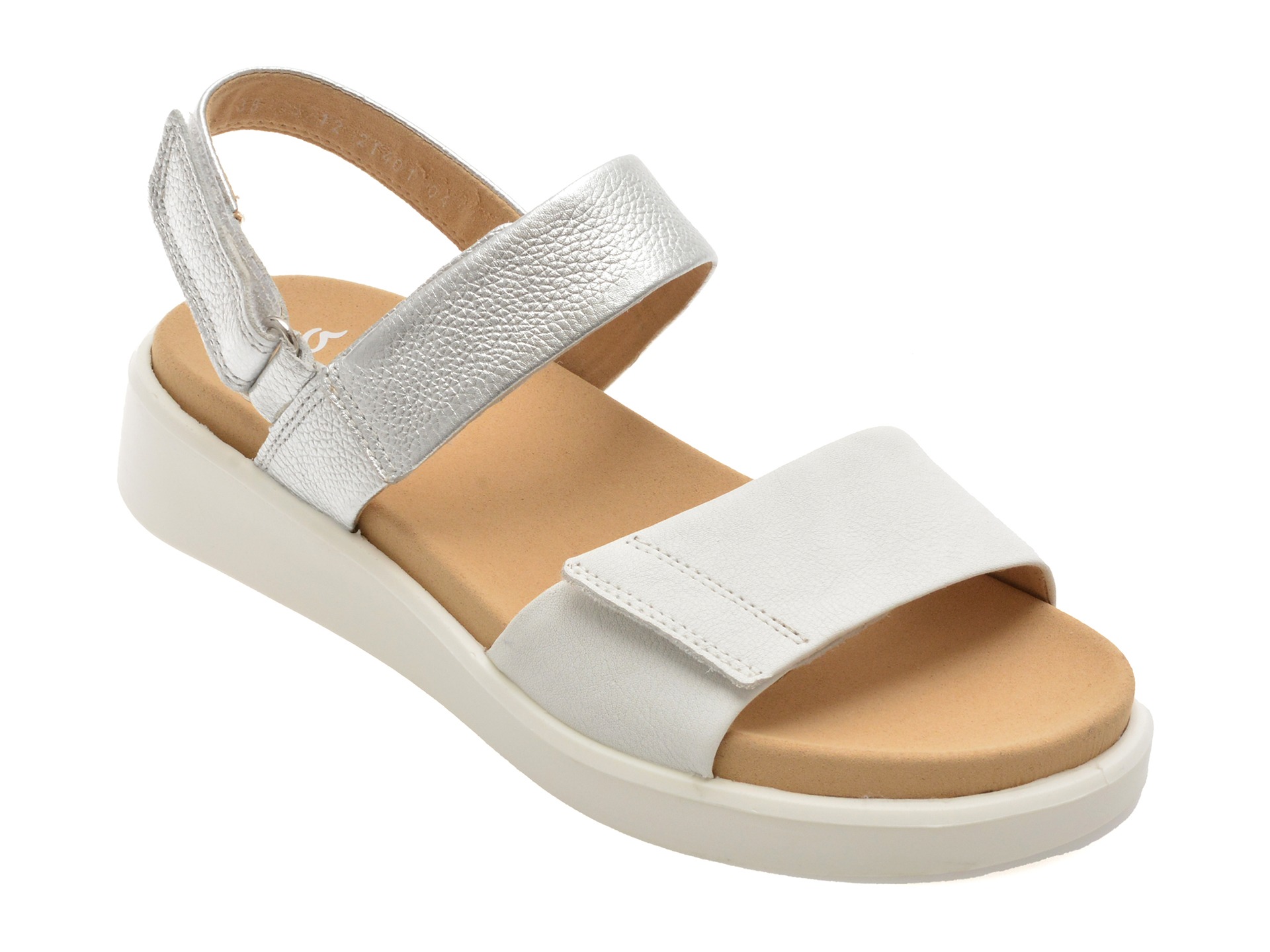 Sandale ARA argintii, 21401, din piele naturala 1 Sandale ARA argintii