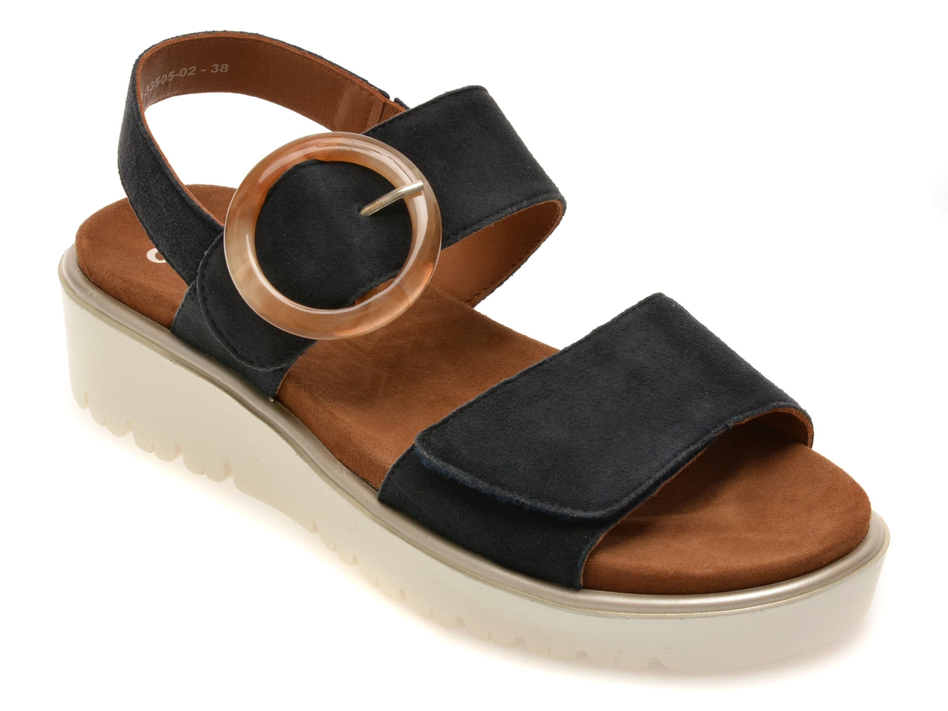 Sandale ARA bleumarin, 33505, din piele intoarsa 1 Sandale ARA bleumarin