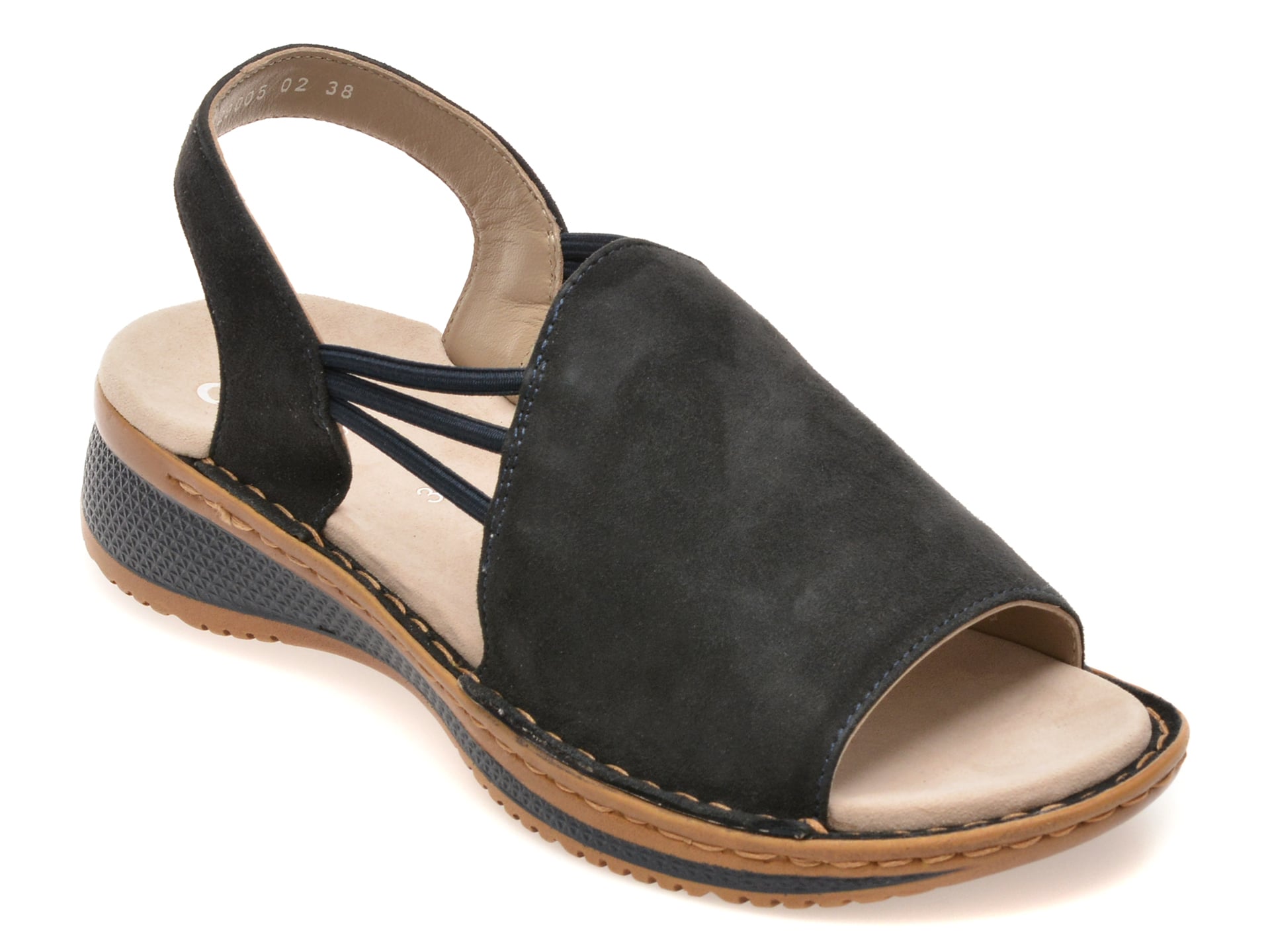 Sandale ARA negre, 29005, din piele intoarsa 1 Sandale ARA negre