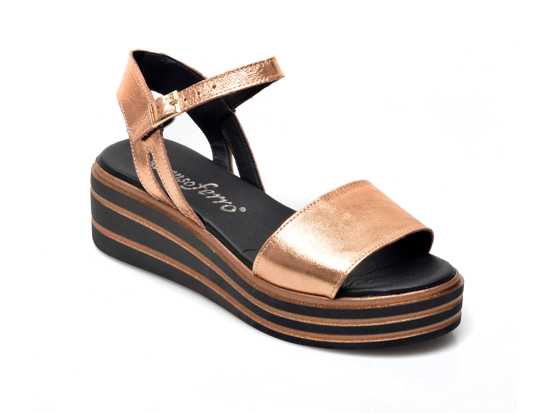 Sandale ASSENSO FERRO aurii, 32920, din piele naturala 1 Sandale ASSENSO FERRO aurii