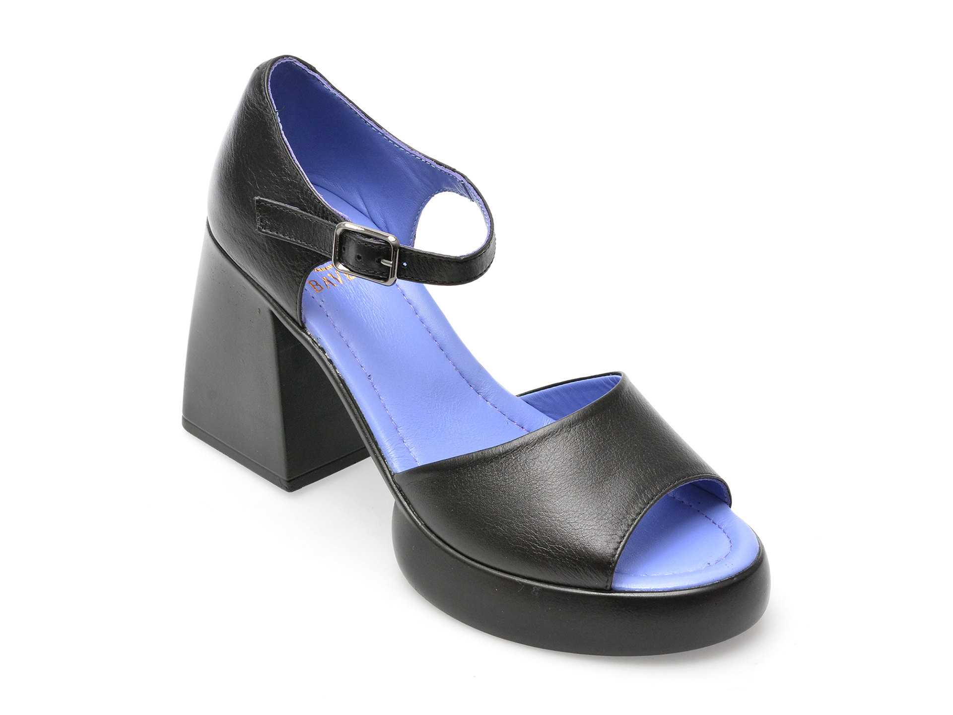 Sandale BAVER negre, 3163, din piele naturala 1 Sandale BAVER negre