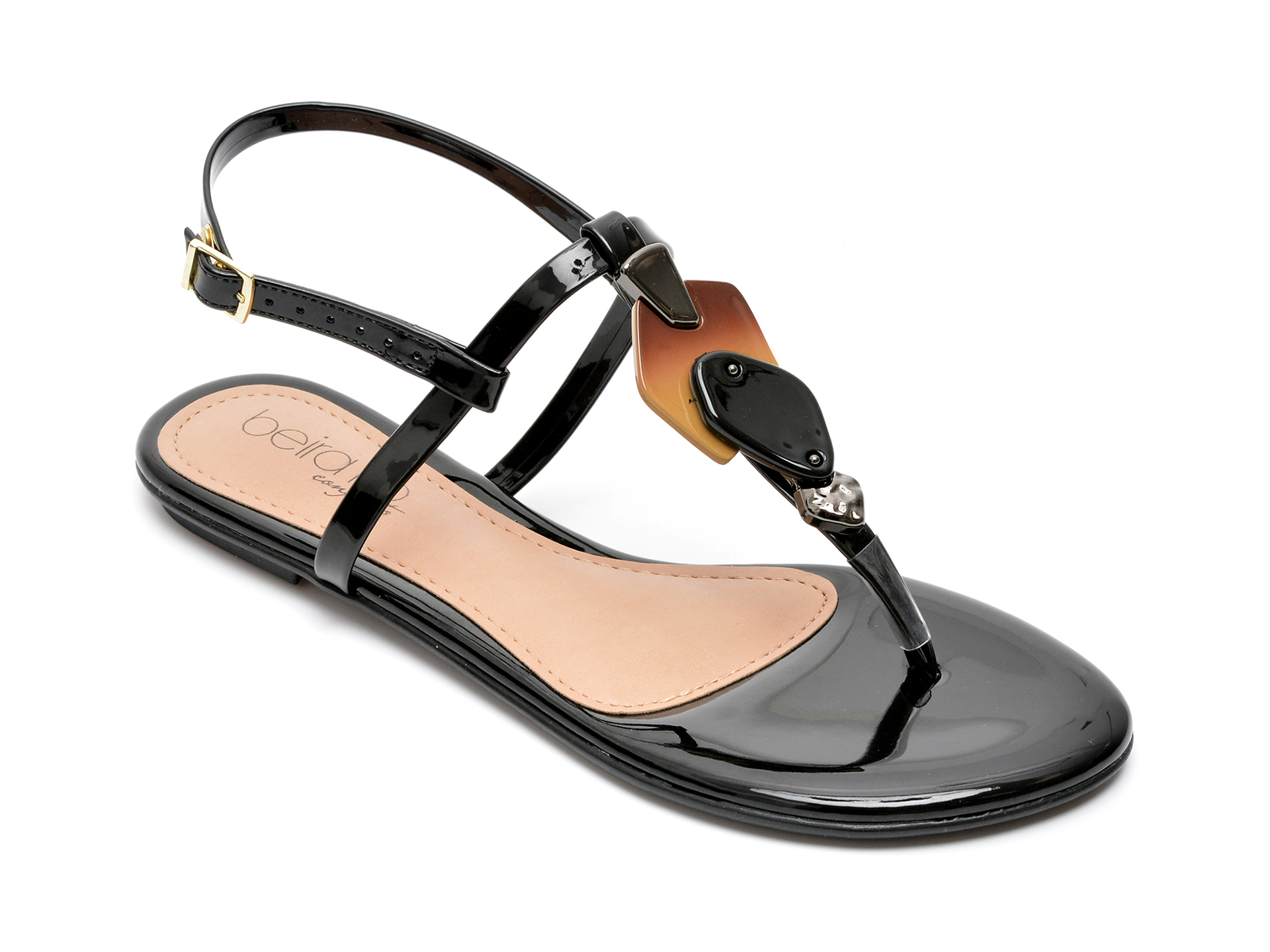 Sandale BEIRA RIO negre, 8484231, din piele ecologica 1 Sandale BEIRA RIO negre