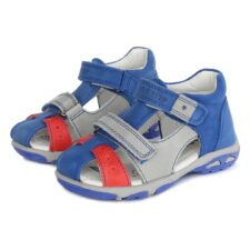 Sandale Baietei -  din Piele - cu Scai - Flexibile - AC290-7003A - 19 - Albastru