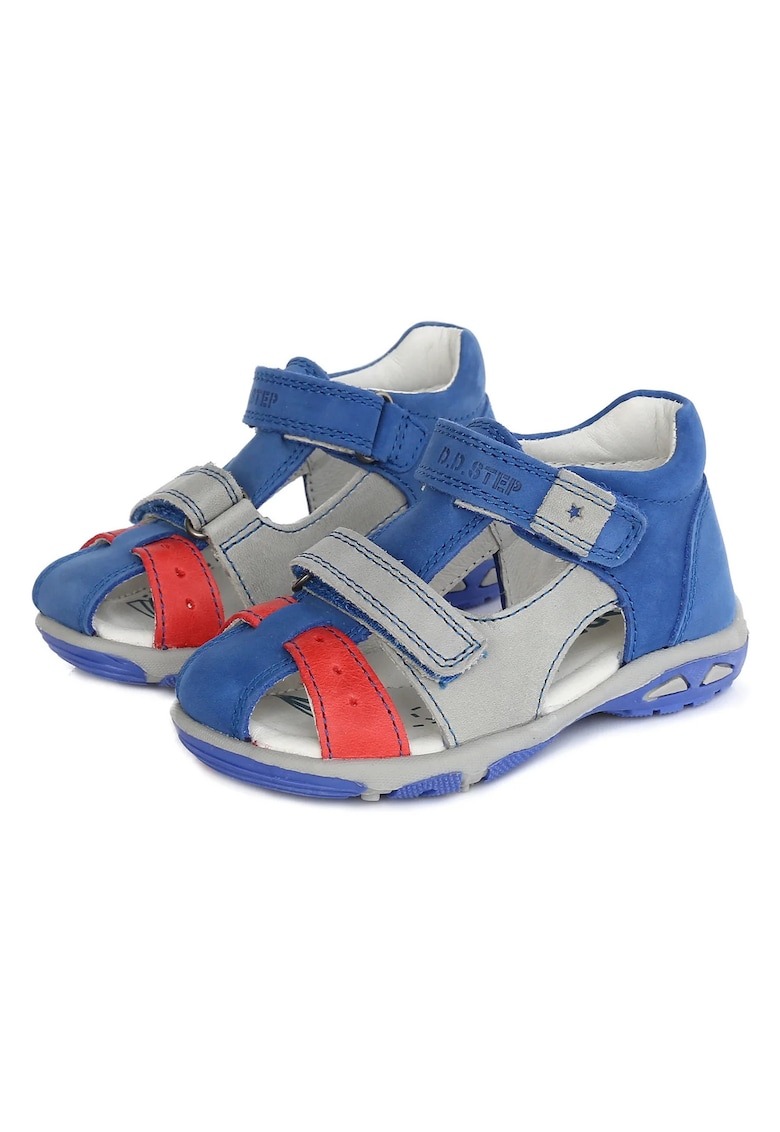 Sandale Baietei - din Piele - cu Scai - Flexibile - AC290-7003A - 19 - Albastru 1 Sandale Baietei - din Piele - cu Scai - Flexibile - AC290-7003A - 19 - Albastru