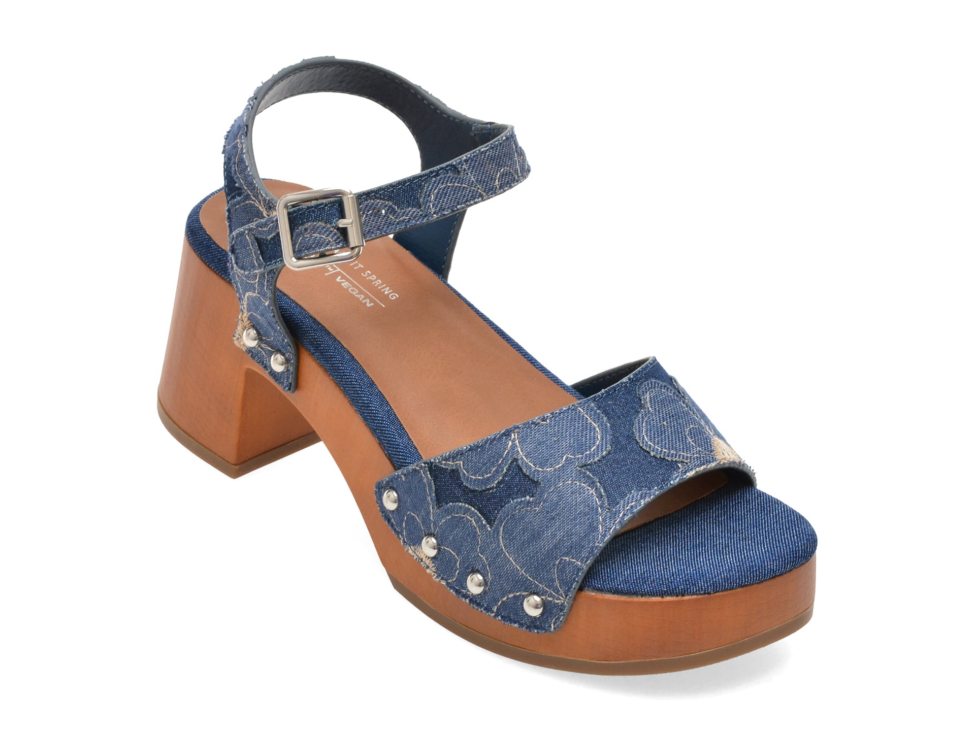 Sandale CALL IT SPRING albastre, FAYLYNN 401, din material textil 1 Sandale CALL IT SPRING albastre