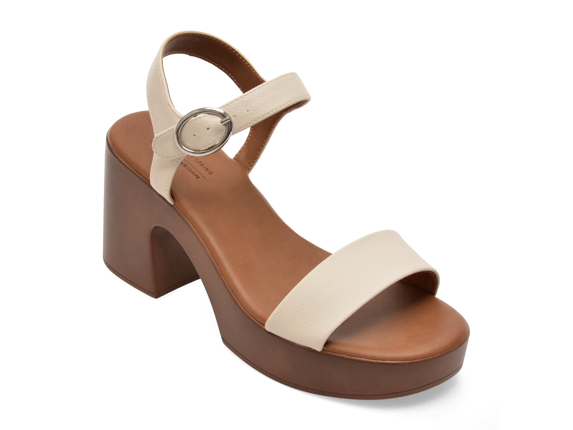 Sandale CALL IT SPRING albe, TALYA 102, din piele ecologica 1 Sandale CALL IT SPRING albe