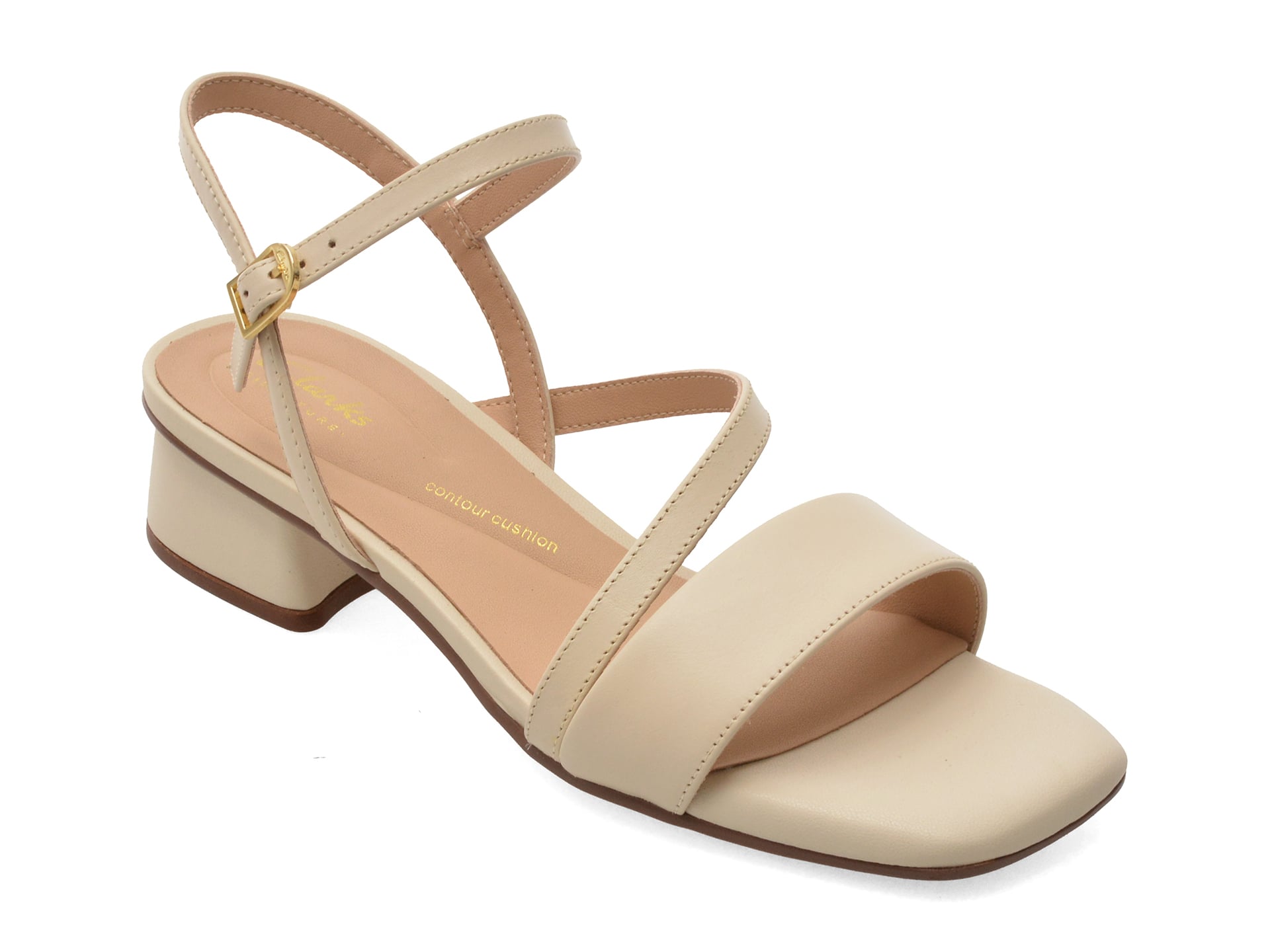 Sandale CLARKS bej, SERINA 35 STRAP, din piele naturala 1 Sandale CLARKS bej