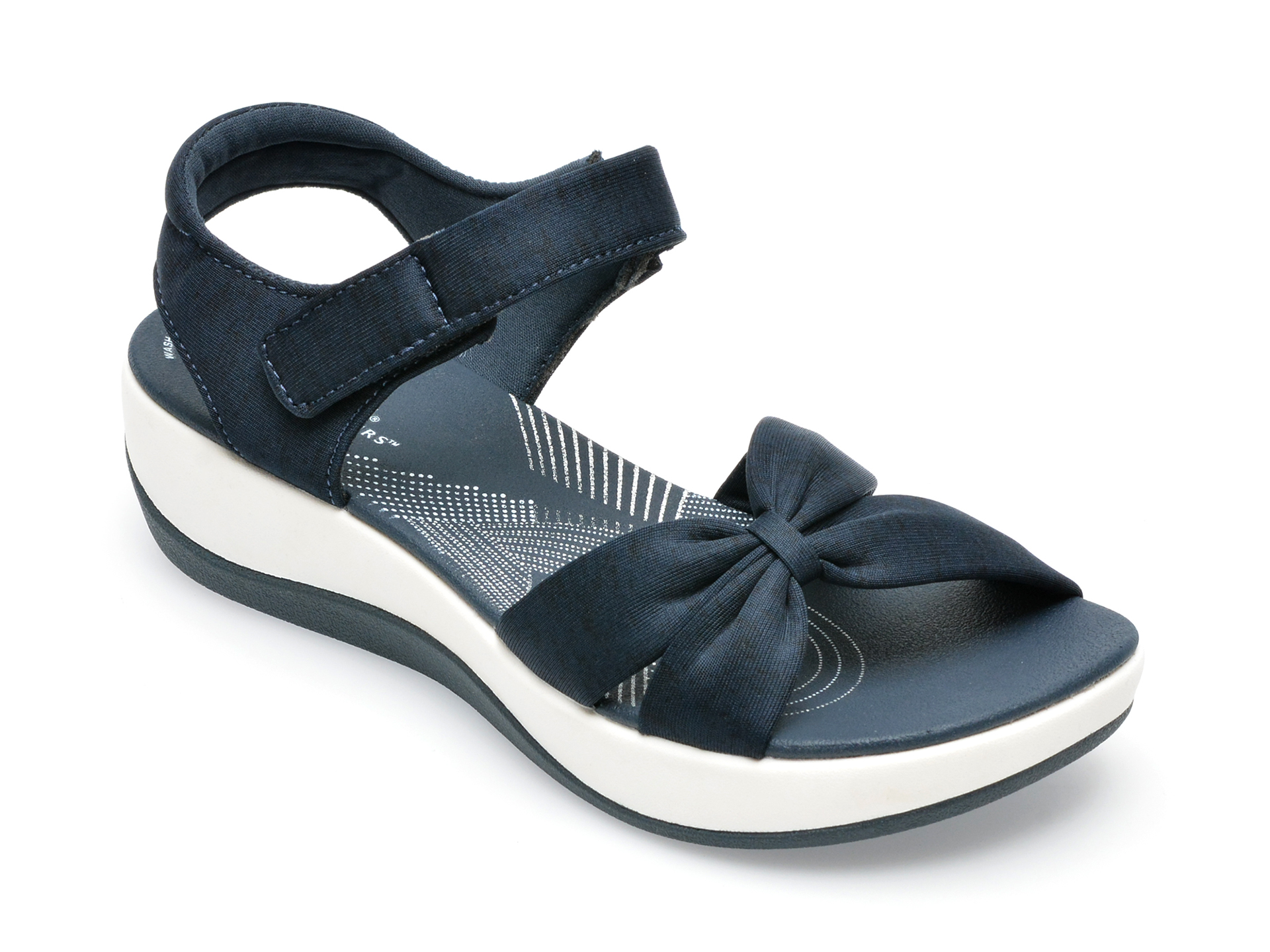 Sandale CLARKS bleumarin, ARLASHO, din material textil 1 Sandale CLARKS bleumarin