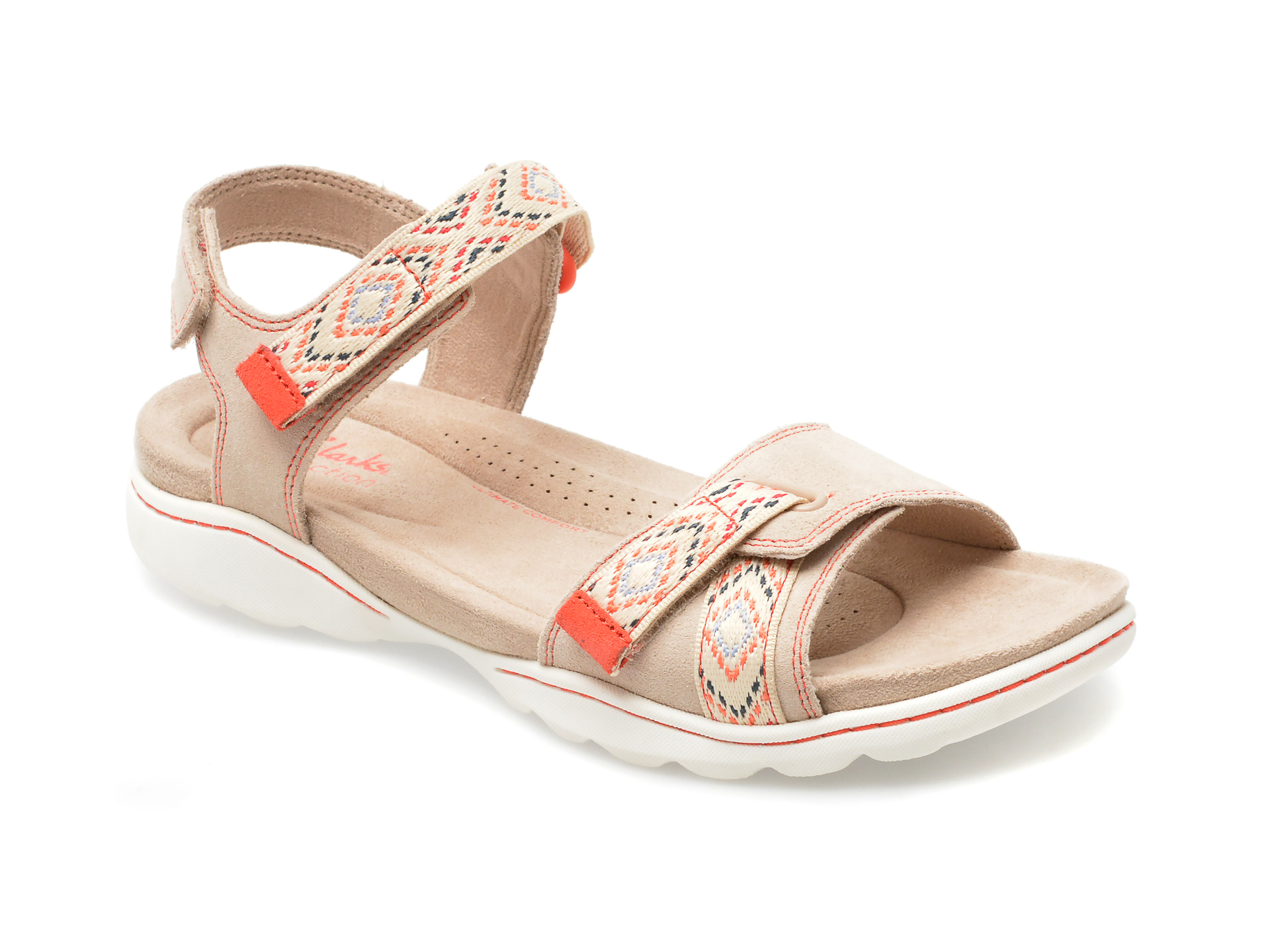 Sandale CLARKS gri, AMANDA SPRINT B2-I, din piele intoarsa 1 Sandale CLARKS gri