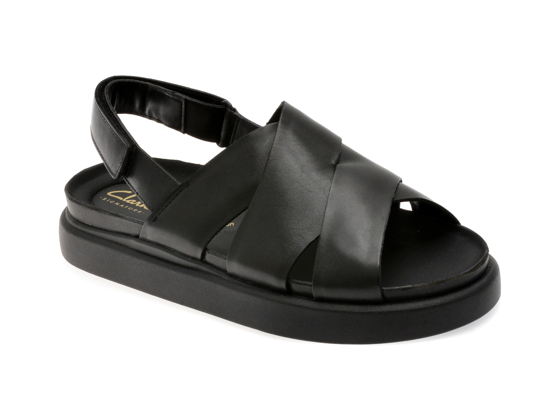 Sandale CLARKS negre, ARISTELLA SUN, din piele naturala 1 Sandale CLARKS negre
