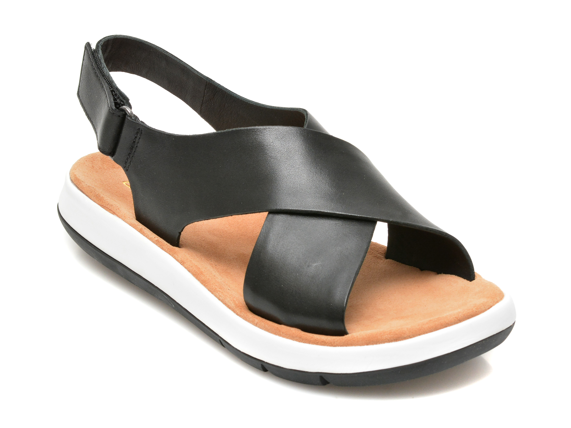 Sandale CLARKS negre, JEMSA CROSS, din piele naturala 1 Sandale CLARKS negre